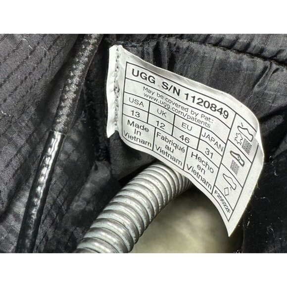 Ugg Classic Mini Lace-Up Weather Boots Black Suede Men’s Size 13 Shoes 1120849 - Picture 7 of 8